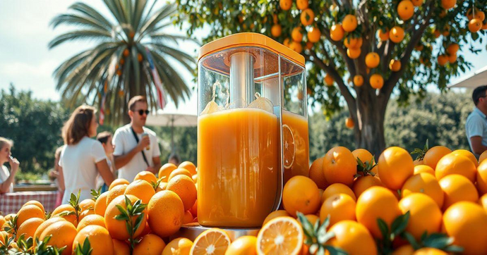 Aluguel de M&aacute;quina de Suco de Laranja