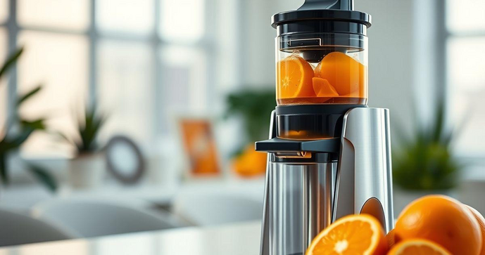 Extrator de Suco de Laranja Autom&aacute;tico Eficiente