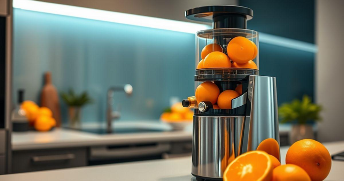 Extrator de suco de laranja autom&aacute;tico &eacute; a solu&ccedil;&atilde;o ideal para preparar bebidas frescas e saud&aacute;veis em casa