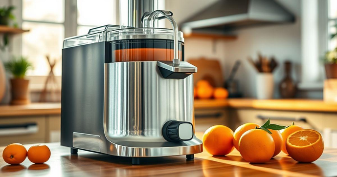 M&aacute;quina de suco de laranja expresso para um frescor inigual&aacute;vel em sua casa