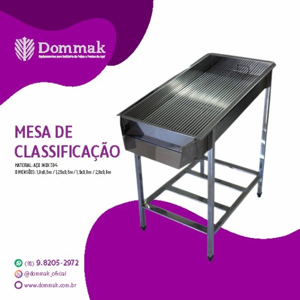 peneira de inox para catação de açaí